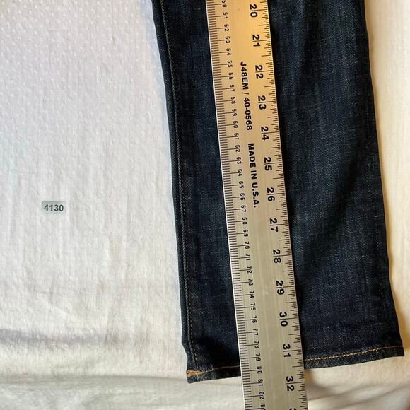 American Eagle Outfitters Women Cropped Jeans size 8 R Blue Mid Rise Stretch - Picture 3 of 11